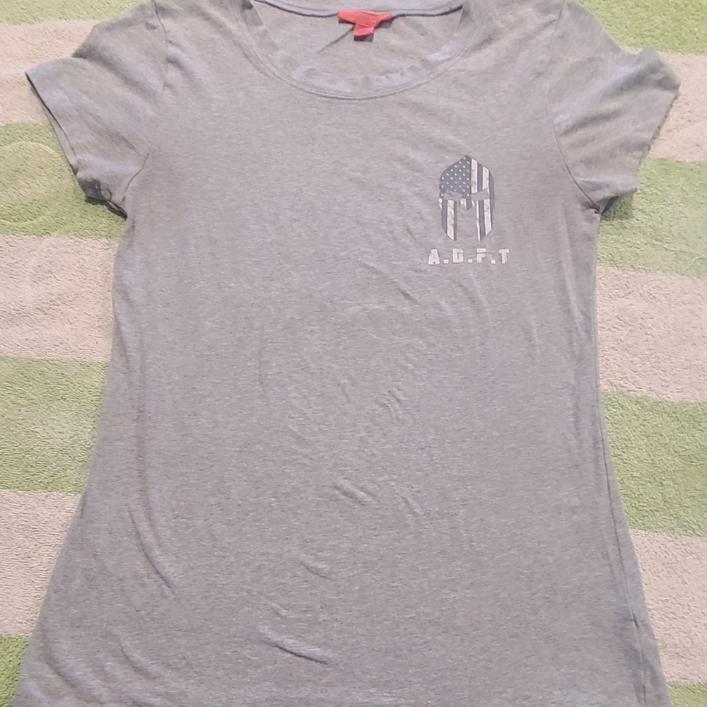 Zenana Gray "A.D.F.T" t-shirt Size Large